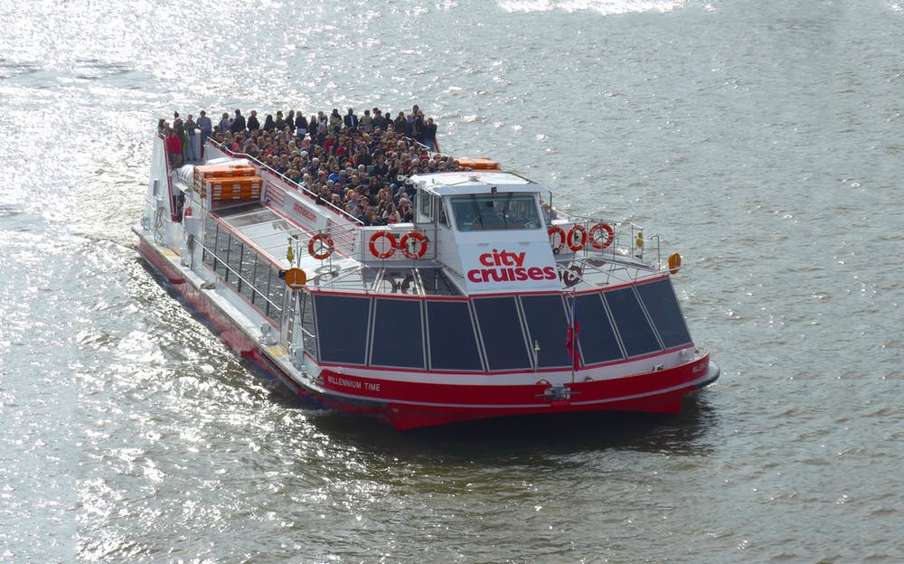 Harry Potter film locations - A boat cruising along the River Thames