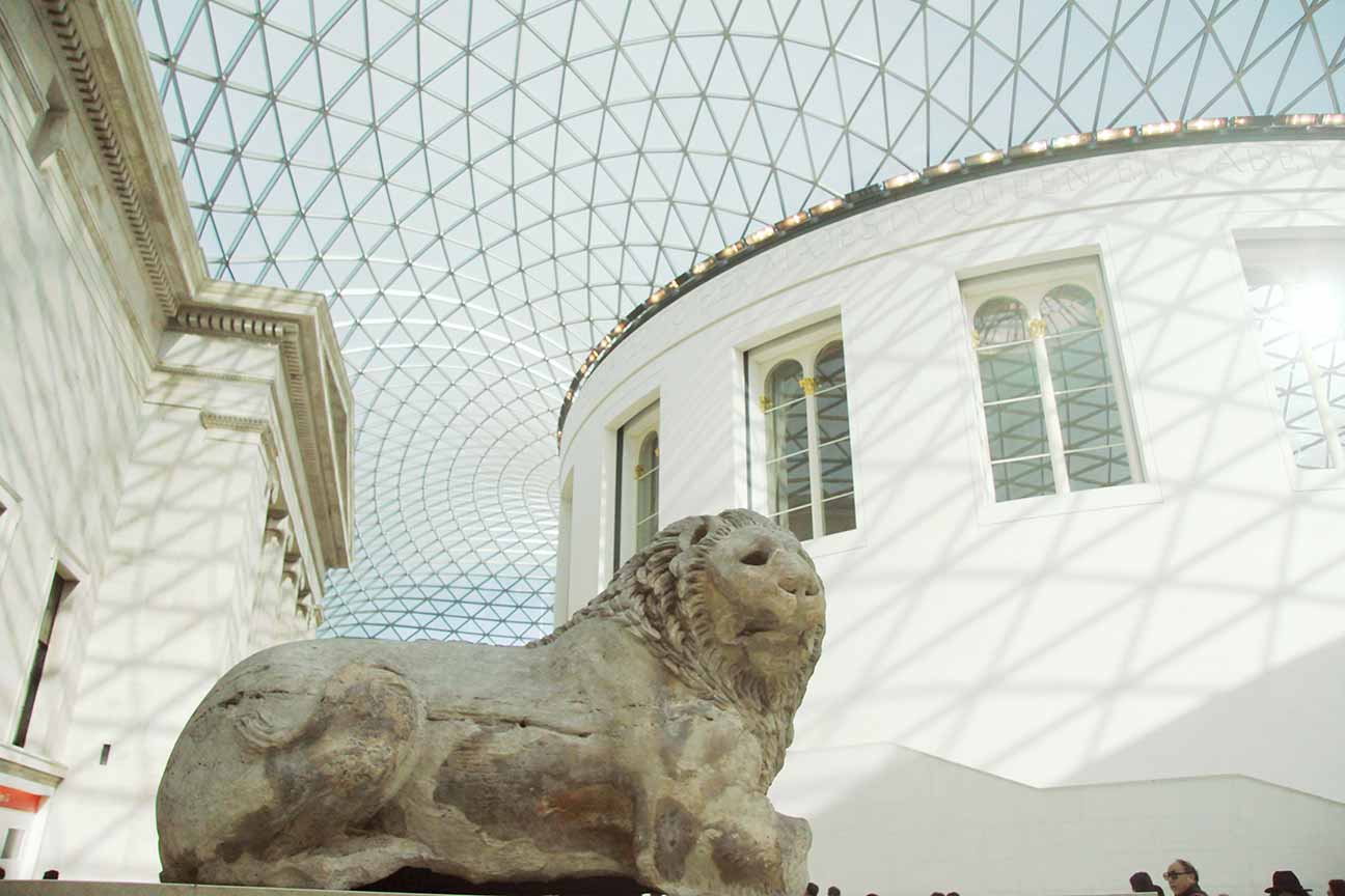 British Museum Tickets - The amazing glass ceiling of the Great Court, inside the museum