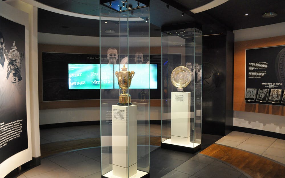 Wimbledon Tour - Trophies on display at the Wimbledon Tennis Museum